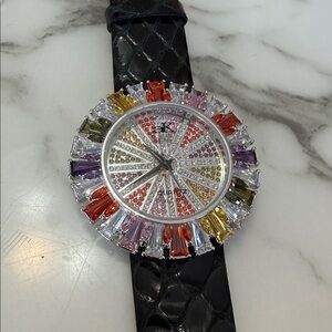 NWT: Adee Kaye ladies wristwatch with multicolored crystals